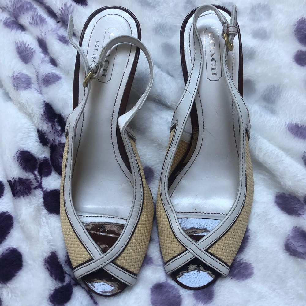 Coach sandals heels size 8.5 B